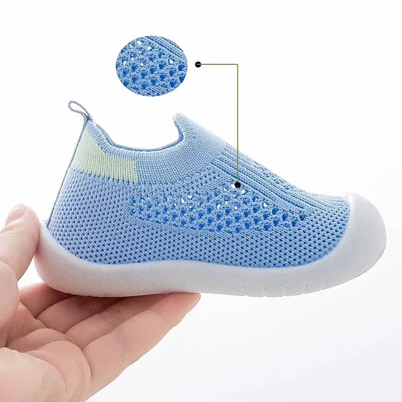 Breathable Knitted Toddler Sneakers for Spring/Summer, Slip-on Casual Tennis Shoes for Boys & Girls, Soft Non-slip School Shoes showcase 9