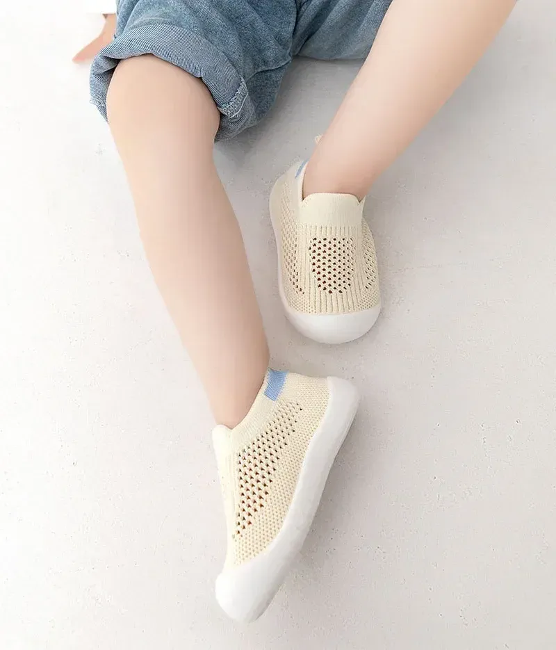 Breathable Knitted Toddler Sneakers for Spring/Summer, Slip-on Casual Tennis Shoes for Boys & Girls, Soft Non-slip School Shoes showcase 22