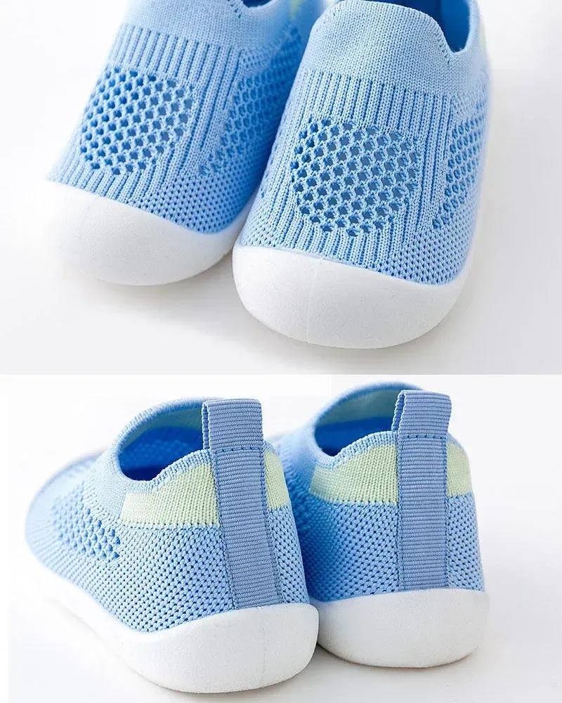Breathable Knitted Toddler Sneakers for Spring/Summer, Slip-on Casual Tennis Shoes for Boys & Girls, Soft Non-slip School Shoes showcase 10