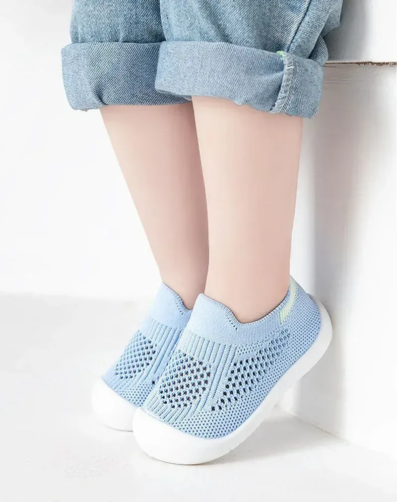 Breathable Knitted Toddler Sneakers for Spring/Summer, Slip-on Casual Tennis Shoes for Boys & Girls, Soft Non-slip School Shoes showcase 16