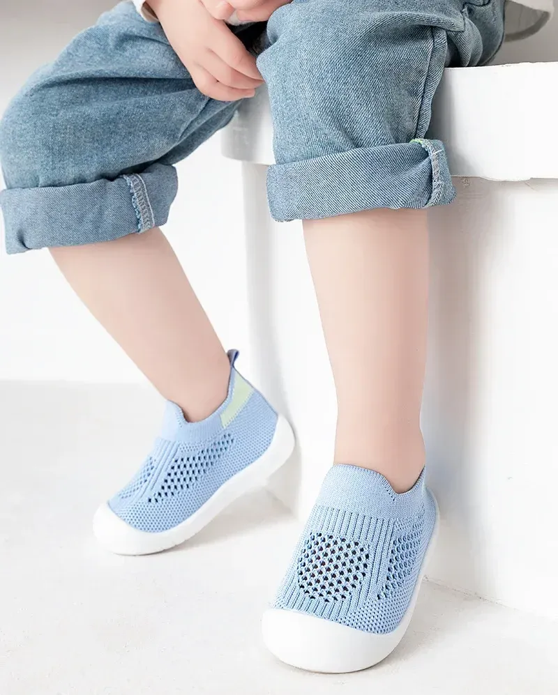 Breathable Knitted Toddler Sneakers for Spring/Summer, Slip-on Casual Tennis Shoes for Boys & Girls, Soft Non-slip School Shoes showcase 17