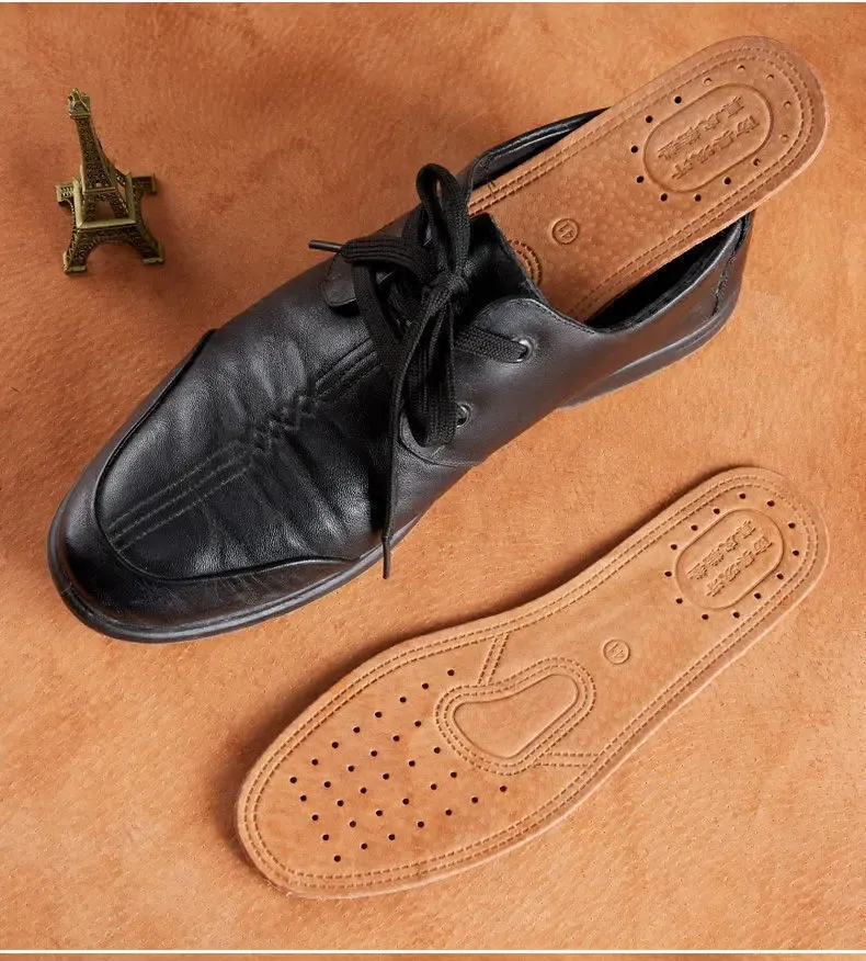 Genuine Cowhide Leather Insoles for Men - Comfortable, Breathable, Deodorant Shoe Inserts for Casual Flats & Dress Shoes - EU 36-45 showcase 11