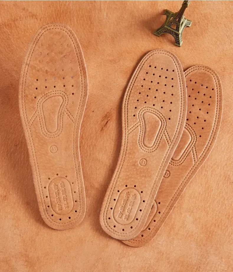 Genuine Cowhide Leather Insoles for Men - Comfortable, Breathable, Deodorant Shoe Inserts for Casual Flats & Dress Shoes - EU 36-45 showcase 15