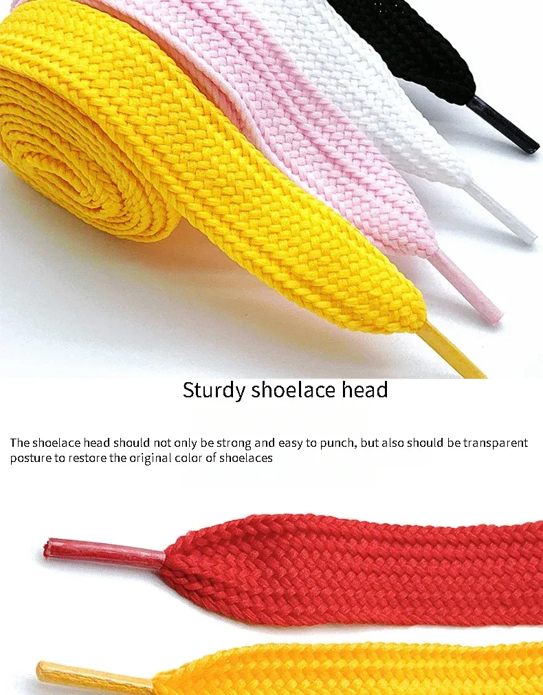Fashion Flat Shoelaces for Men & Women Sneakers, Casual Shoes - 2cm Wide, 18 Colors, 100-160cm Length - Durable Polyester Laces showcase 4