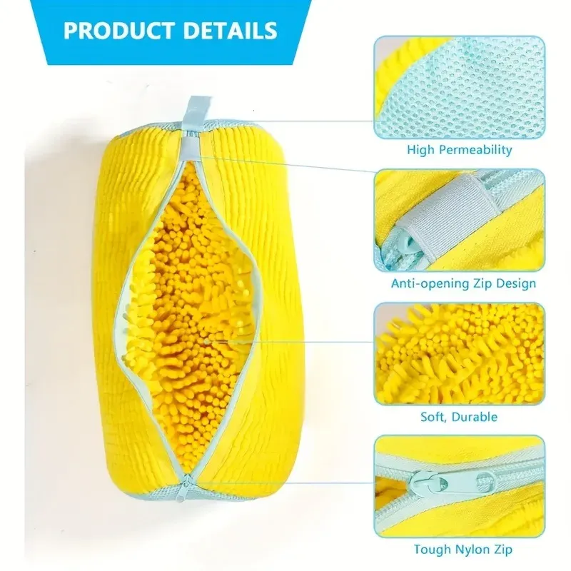 Durable Shoe Washing Machine Laundry Bag with Zipper - Protects All Shoe Types, Ideal for Sneakers & Casual Shoes, Eco-Friendly Polyester showcase 4