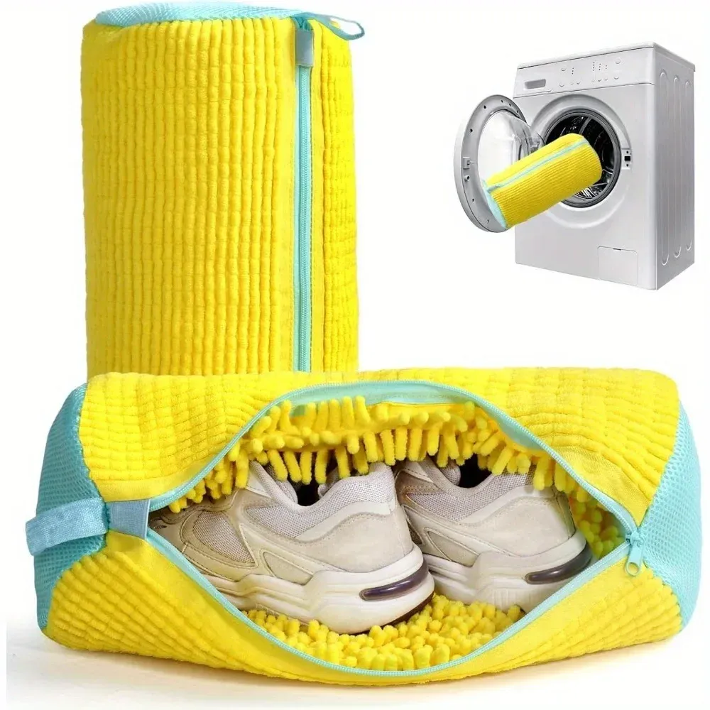 Durable Shoe Washing Machine Laundry Bag with Zipper - Protects All Shoe Types, Ideal for Sneakers & Casual Shoes, Eco-Friendly Polyester thumbnail 1