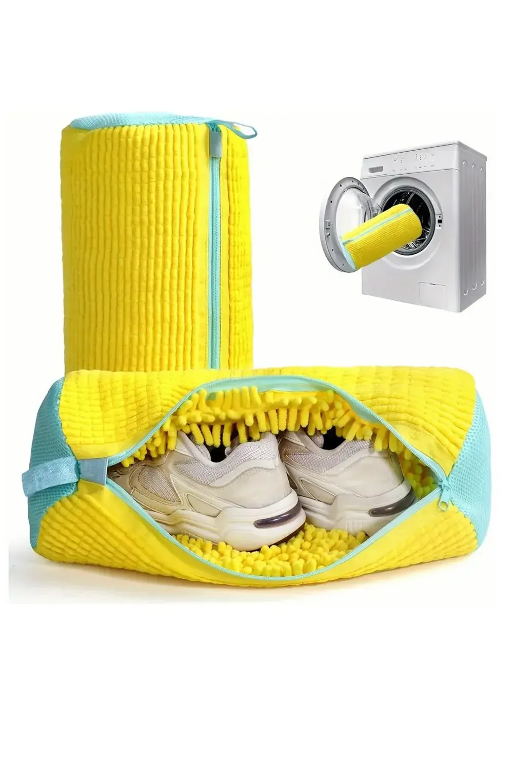 Durable Shoe Washing Machine Laundry Bag with Zipper - Protects All Shoe Types, Ideal for Sneakers & Casual Shoes, Eco-Friendly Polyester showcase 1