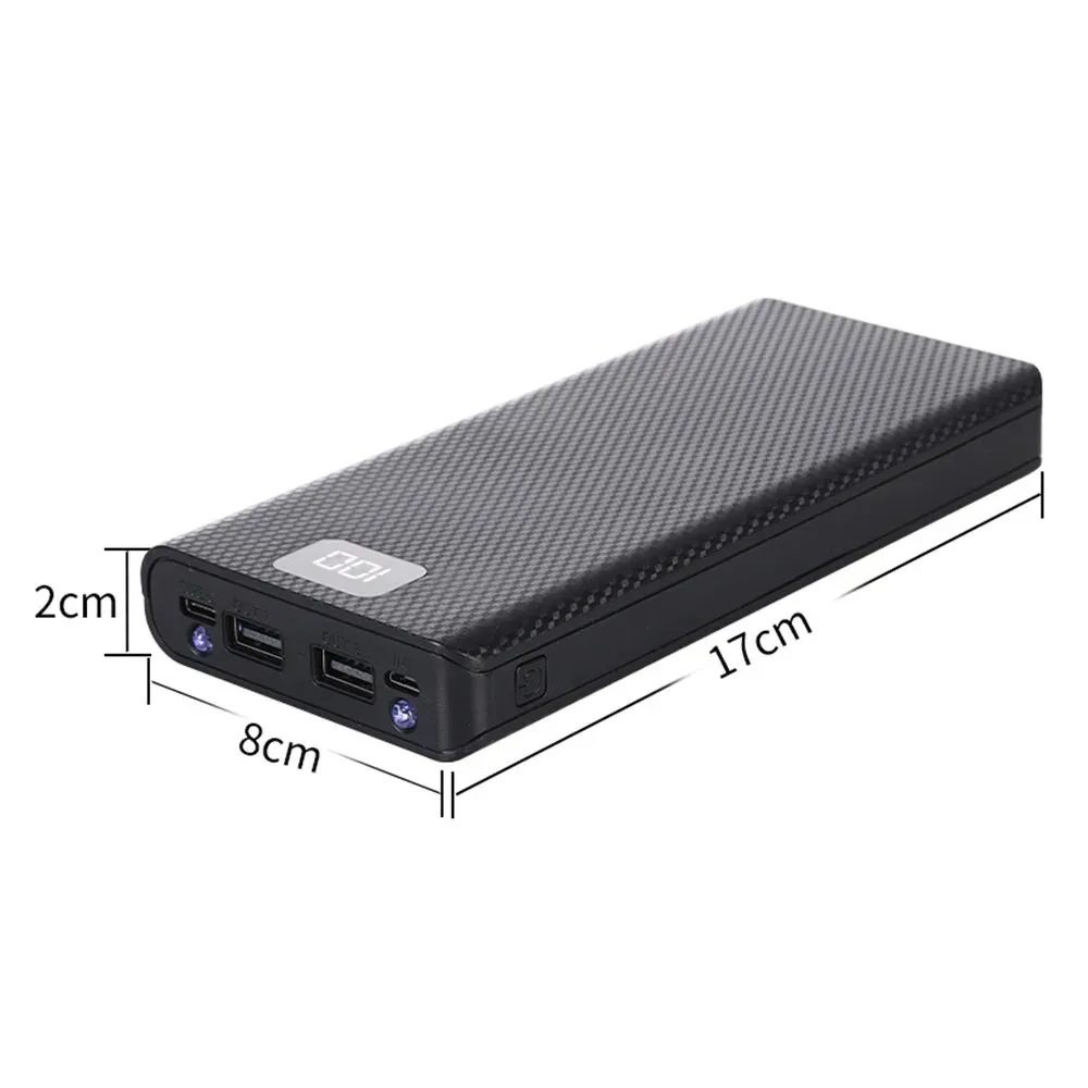 DIY 8x 18650 Battery Power Bank Case with Dual USB & Type-C PD QC3.0 Fast Charge, LCD Display, LED Light - Portable Charger Box for Smartphones showcase 7