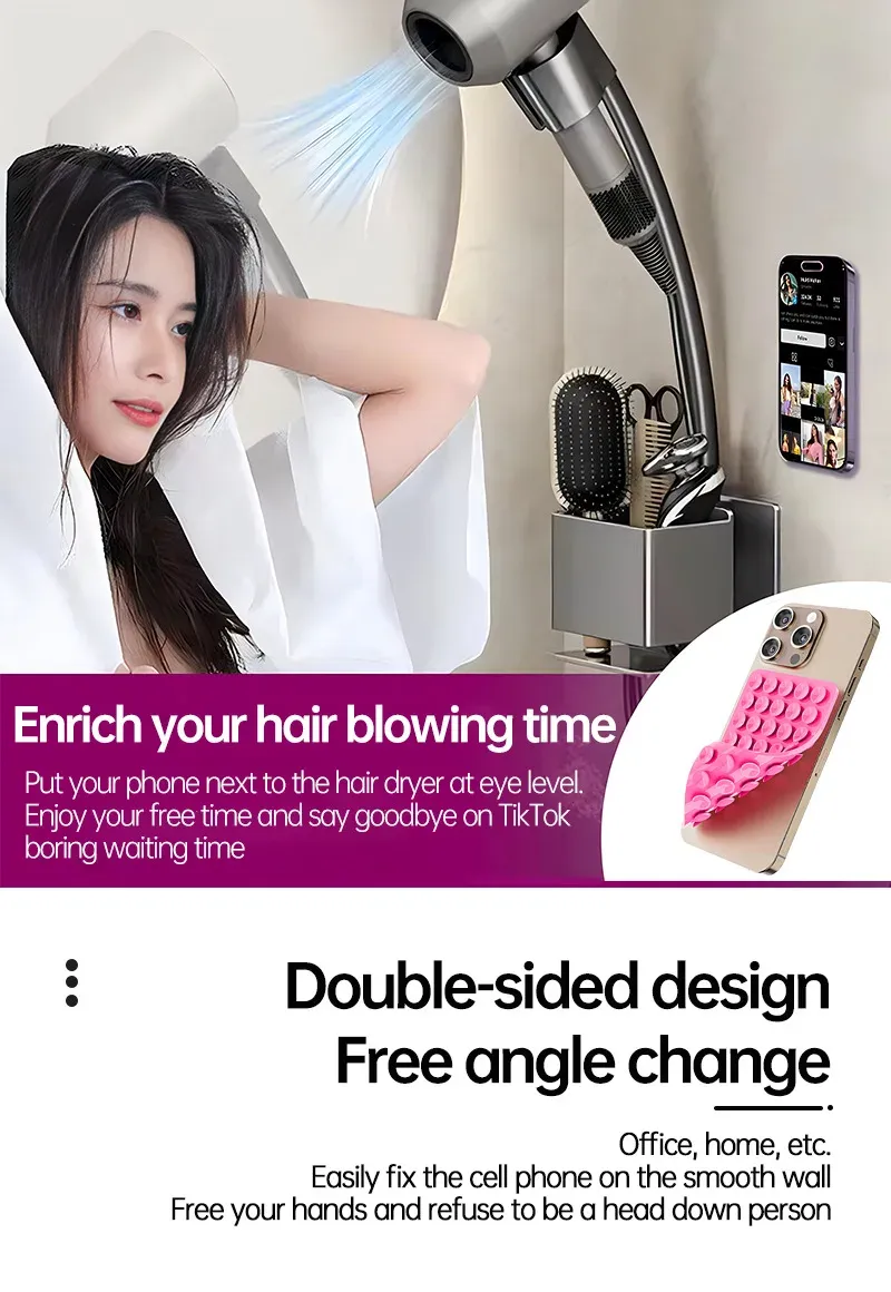 Double-Sided Silicone Sucker Phone Case with Detachable Stand for Hands-Free Selfies & Videos - Universal Fit, Portable Design showcase 8