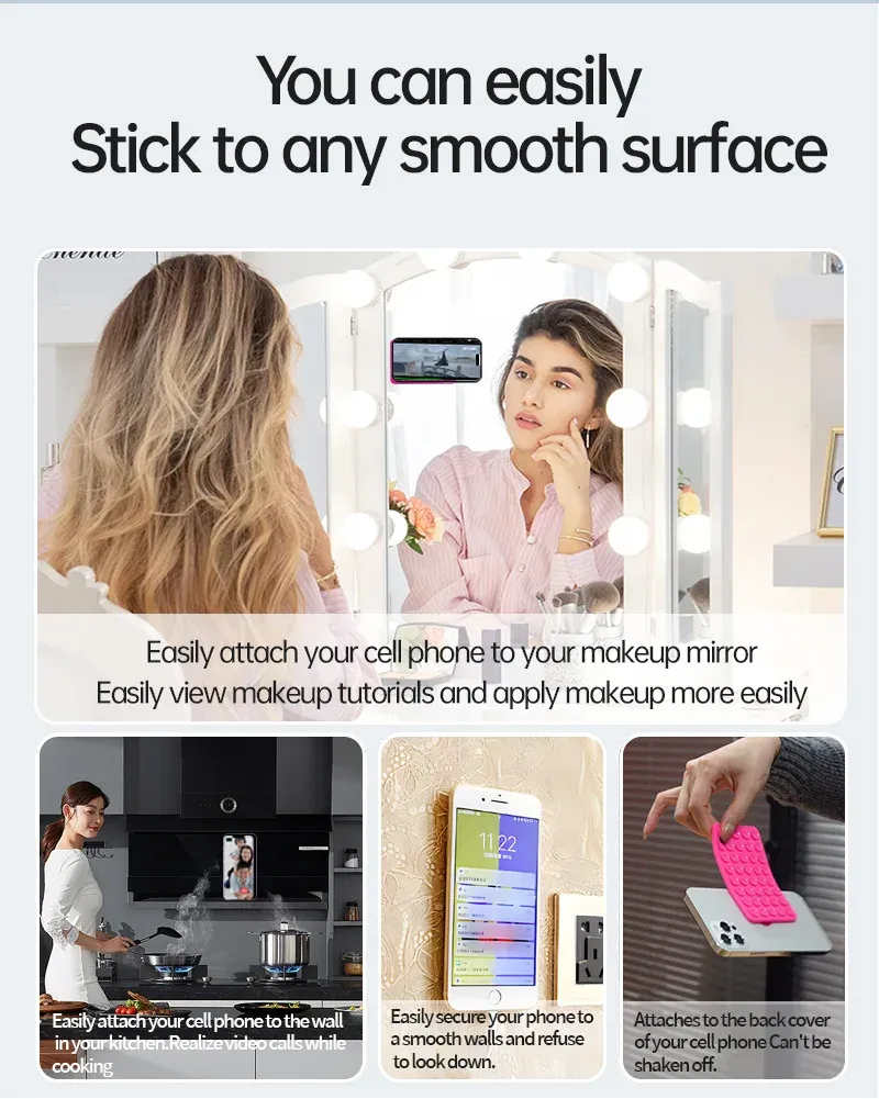 Double-Sided Silicone Sucker Phone Case with Detachable Stand for Hands-Free Selfies & Videos - Universal Fit, Portable Design showcase 15