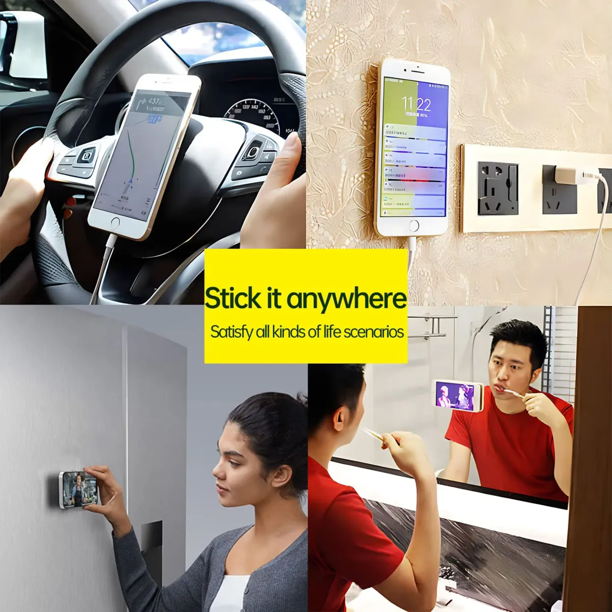 Double-Sided Silicone Sucker Phone Case with Detachable Stand for Hands-Free Selfies & Videos - Universal Fit, Portable Design showcase 10