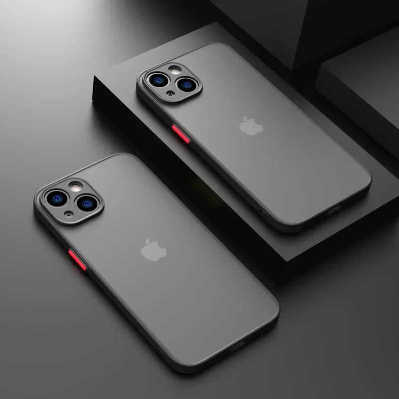iPhone 15 14 13 12 11 Pro Max Mini XR X XS SE 2020 Shockproof Armor Bumper Case - Silicone Hard Cover for Full Protection showcase 7