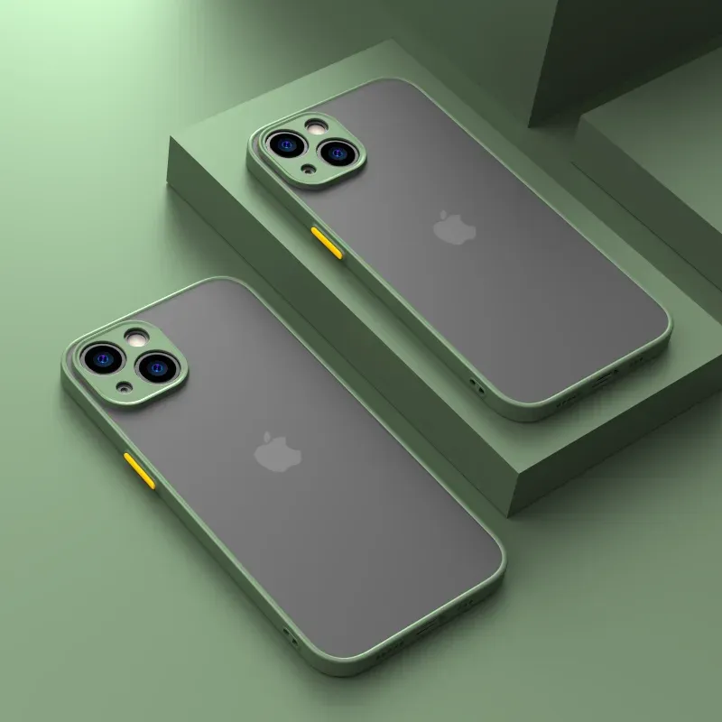 iPhone 15 14 13 12 11 Pro Max Mini XR X XS SE 2020 Shockproof Armor Bumper Case - Silicone Hard Cover for Full Protection showcase 11