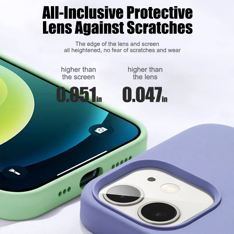 Luxury Liquid Silicone Phone Case for iPhone 11 12 13 14 15 16 Pro Max Plus, Shockproof Protective Cover for Apple Smartphones thumbnail 2