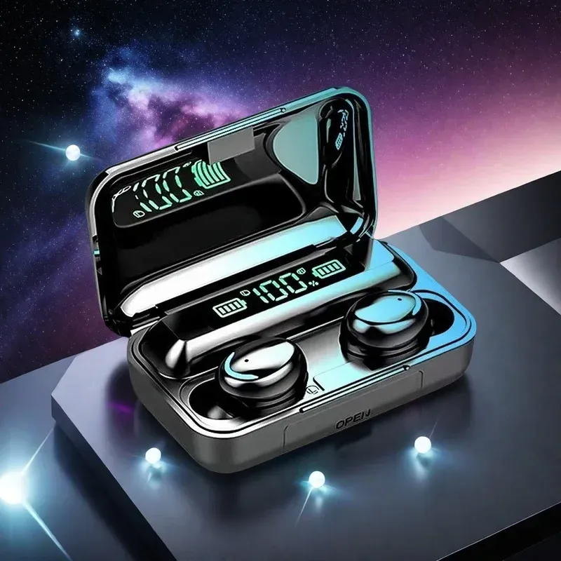 F9 Sport Wireless Earphones Bluetooth 5.1 Stereo Headphones with Noise Reduction, Waterproof Earbuds with Mic, 9D Bass Sound, Touch Control, Charging Case for Running & Fitness thumbnail 6