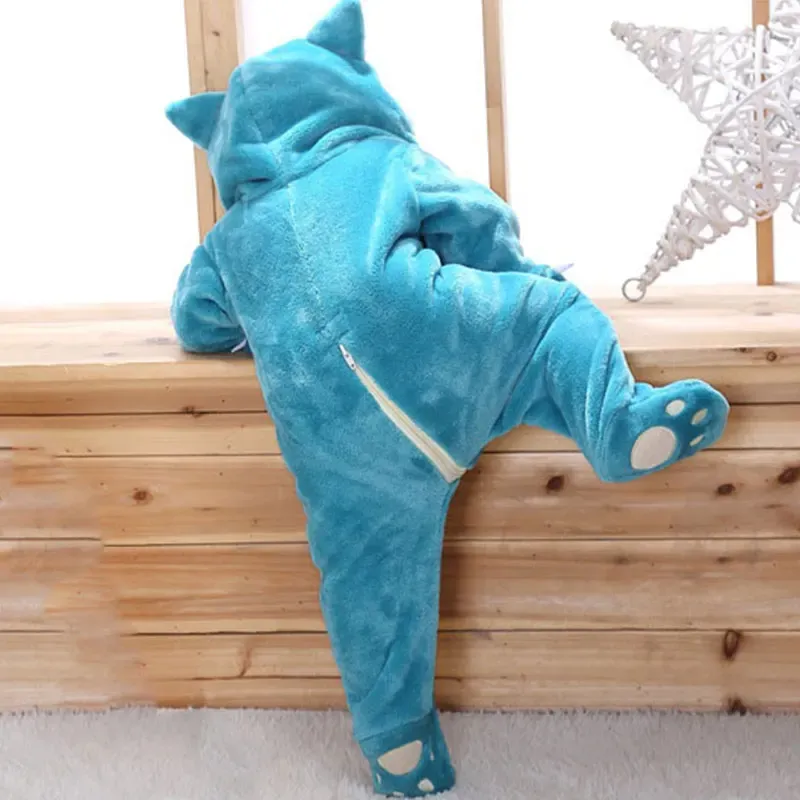 Cute Blue Squirtle Pokemon Baby Romper Costume for Boys and Girls 0-3 Years, Anime Cosplay Kigurumi Pajama Onesie, Perfect for Halloween and Everyday Fun showcase 6