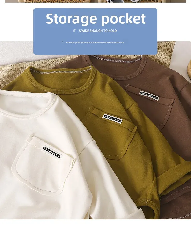 Kids Velvet Lined Long Sleeve Base Shirt for Boys and Girls, Warm Pullover Blouse for Autumn and Winter showcase 4