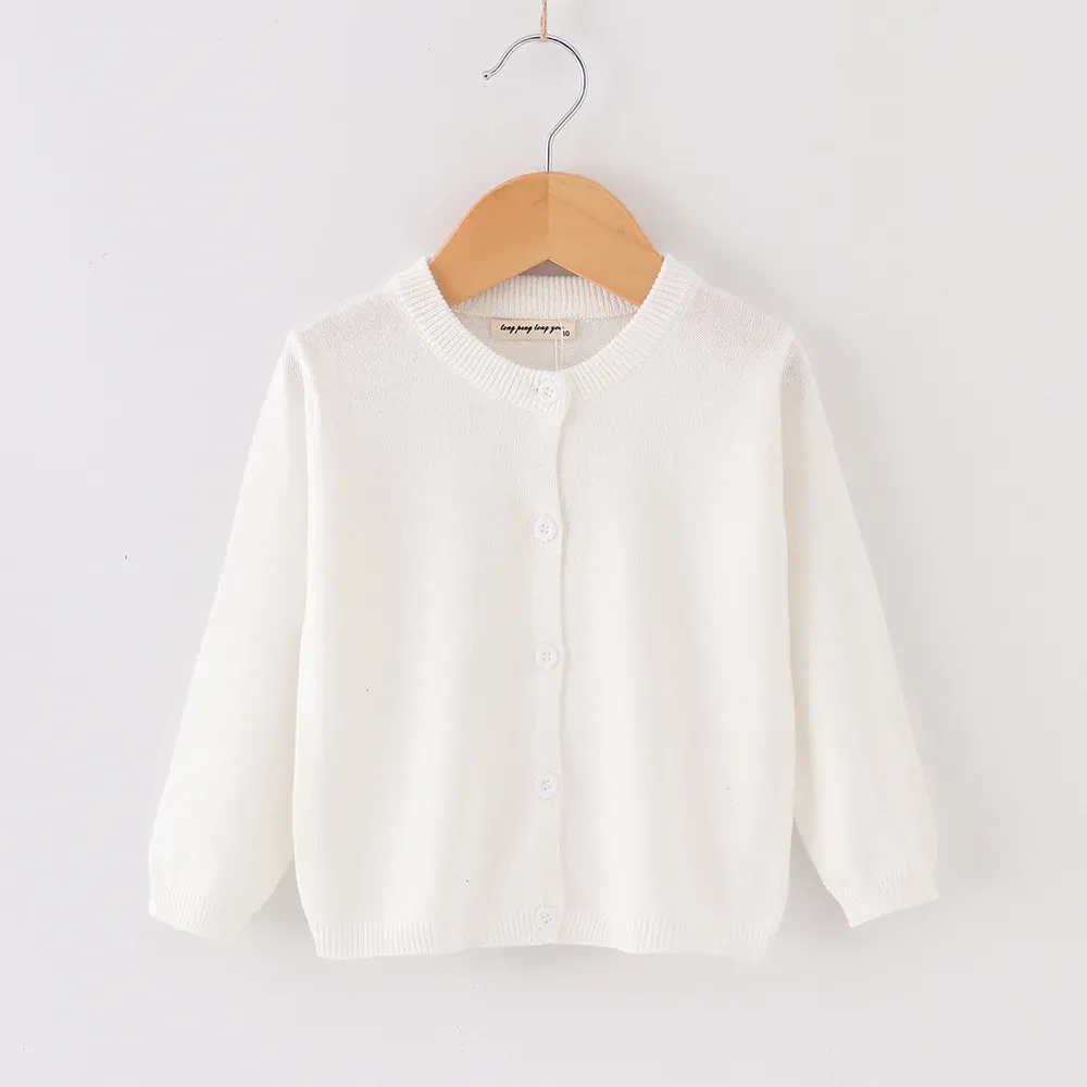 Autumn Girls Baby Casual Cardigan Coat, Solid Open Stitch Boys Soft Knit Jacket, Toddler Full Sleeve Sweaters for Children showcase 9