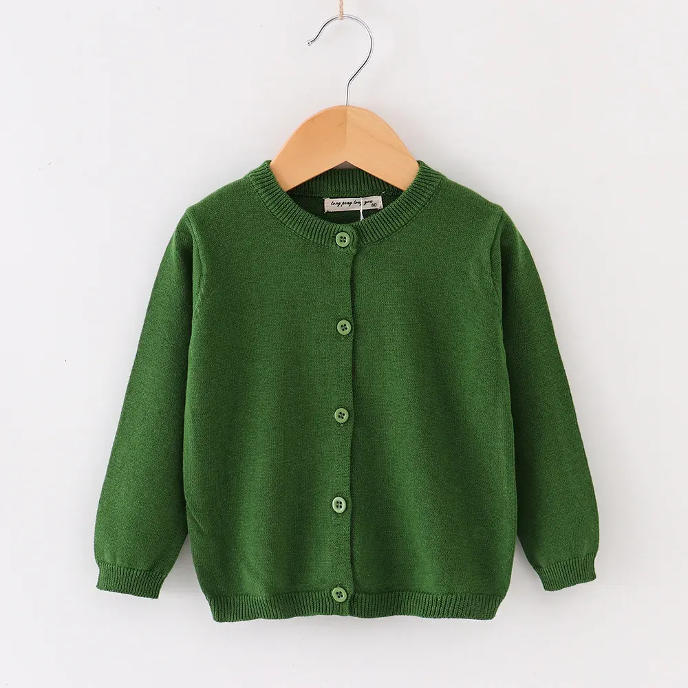 Autumn Girls Baby Casual Cardigan Coat, Solid Open Stitch Boys Soft Knit Jacket, Toddler Full Sleeve Sweaters for Children thumbnail 5