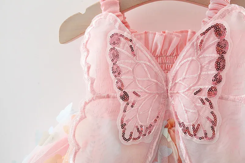 Baby Girls Butterfly Wing Party Dress - Sweet Summer Toddler Costume for Birthdays & Special Occasions showcase 4