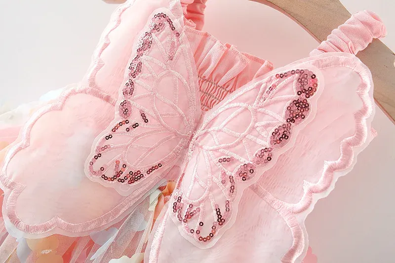Baby Girls Butterfly Wing Party Dress - Sweet Summer Toddler Costume for Birthdays & Special Occasions showcase 5