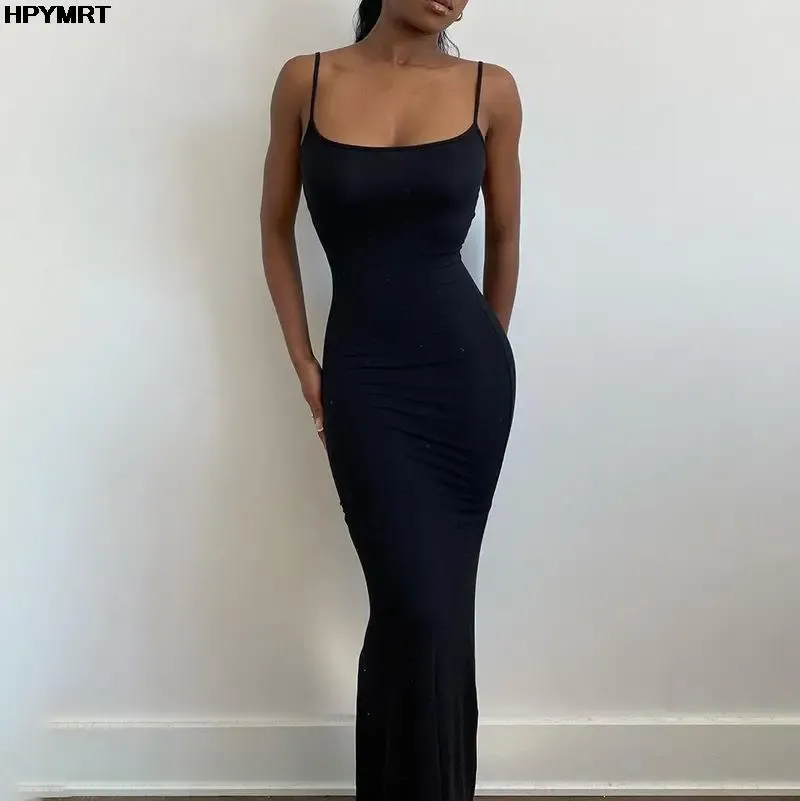 Elegant Satin Slip Maxi Dress for Women - Sleeveless, Backless, Slim Fit, Bodycon Style for Parties & Evening Wear thumbnail 2