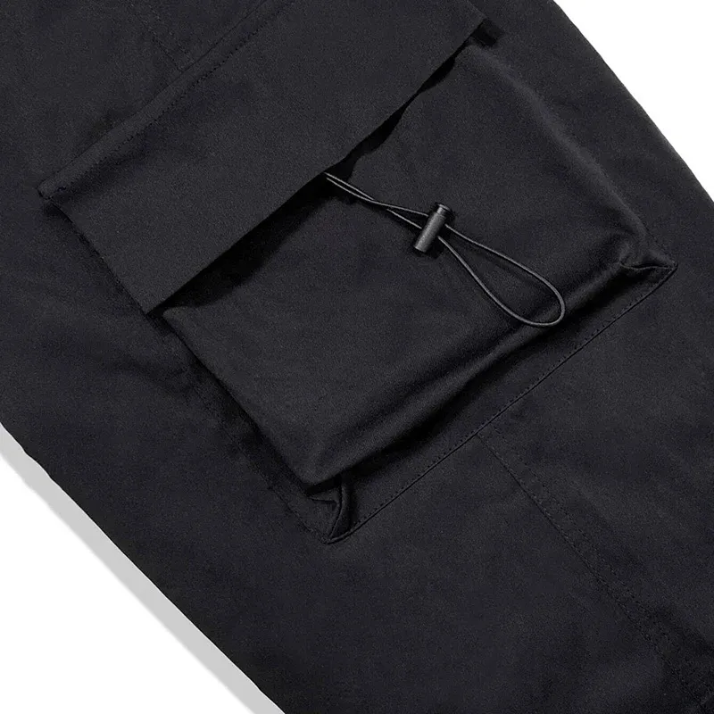 Men's Casual Cargo Pants Fashion Streetwear Classic Straight Wide-leg Drawstring Workwear Trendy Loose Trousers thumbnail 6