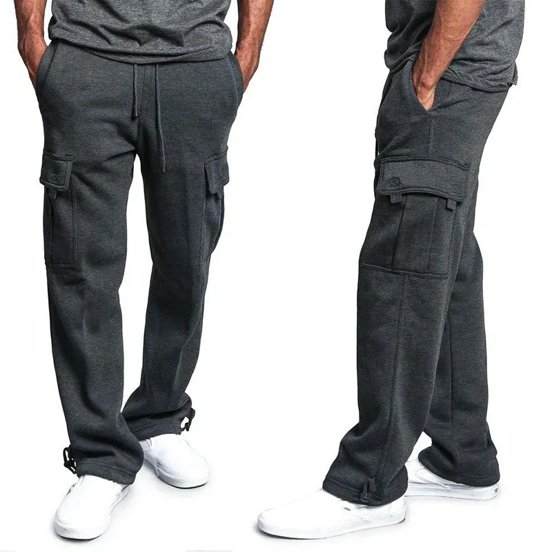 Men's Loose Fit Cargo Sweatpants with Drawstring Pockets - Hip Hop Streetwear Jogging Trousers for Sports & Casual Wear showcase 12