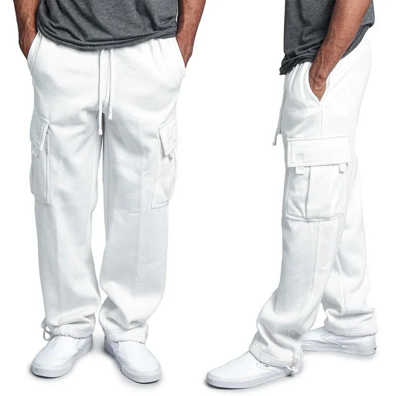 Men's Loose Fit Cargo Sweatpants with Drawstring Pockets - Hip Hop Streetwear Jogging Trousers for Sports & Casual Wear showcase 13