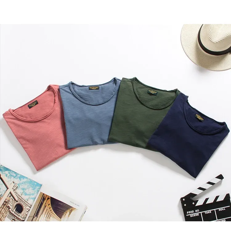 100% Cotton Men's Casual T-Shirt, Soft & Breathable Short Sleeve O-Neck Tee for Summer Fitness and Home Wear showcase 11