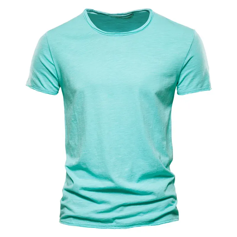 100% Cotton Men's Casual T-Shirt, Soft & Breathable Short Sleeve O-Neck Tee for Summer Fitness and Home Wear showcase 23