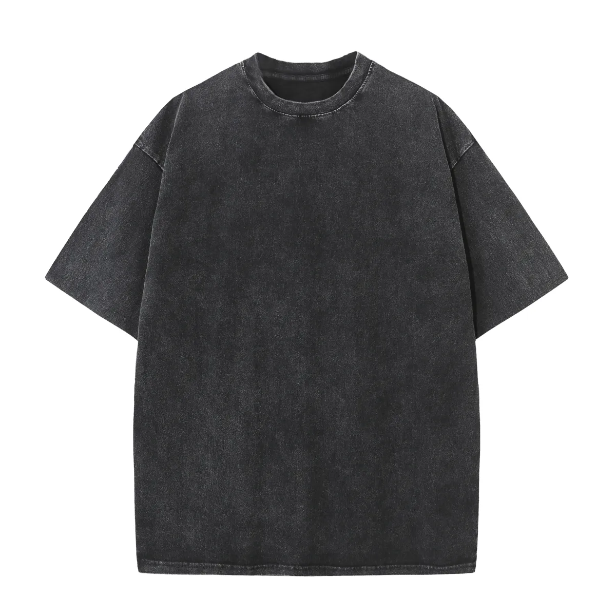 Men's Summer Cotton Retro Distressed T-Shirt, Loose Fit Casual Breathable Drop Shoulder Tops for Everyday Wear showcase 5