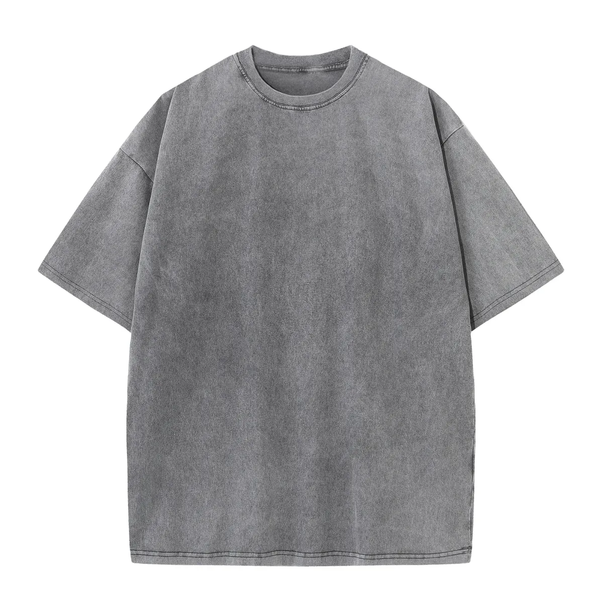 Men's Summer Cotton Retro Distressed T-Shirt, Loose Fit Casual Breathable Drop Shoulder Tops for Everyday Wear showcase 3