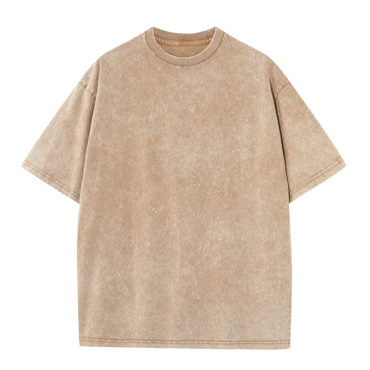 Men's Summer Cotton Retro Distressed T-Shirt, Loose Fit Casual Breathable Drop Shoulder Tops for Everyday Wear showcase 7