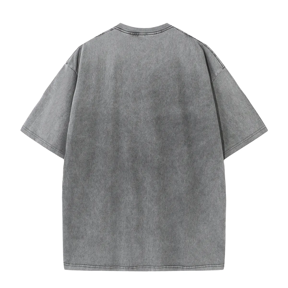 Men's Summer Cotton Retro Distressed T-Shirt, Loose Fit Casual Breathable Drop Shoulder Tops for Everyday Wear showcase 4