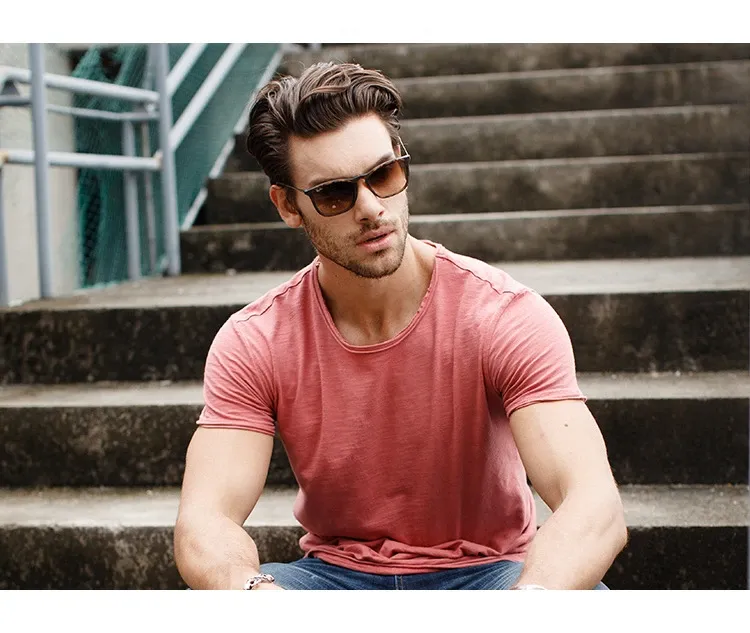100% Cotton Men's Casual T-Shirt - Soft, Breathable O-Neck Short Sleeve Fitness Top for Summer Comfort showcase 15
