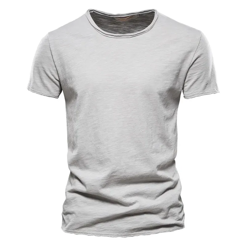 100% Cotton Men's Casual T-Shirt - Soft, Breathable O-Neck Short Sleeve Fitness Top for Summer Comfort showcase 20