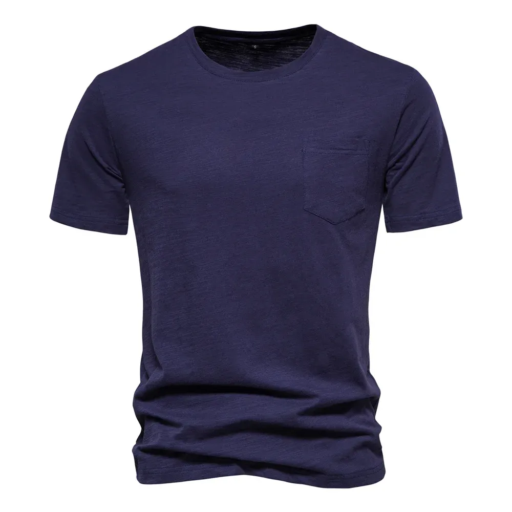 100% Cotton Men's Casual T-Shirt - Soft, Breathable O-Neck Short Sleeve Fitness Top for Summer Comfort showcase 29