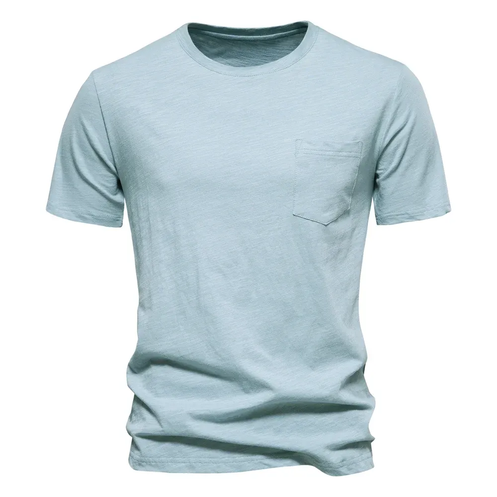 100% Cotton Men's Casual T-Shirt - Soft, Breathable O-Neck Short Sleeve Fitness Top for Summer Comfort showcase 34
