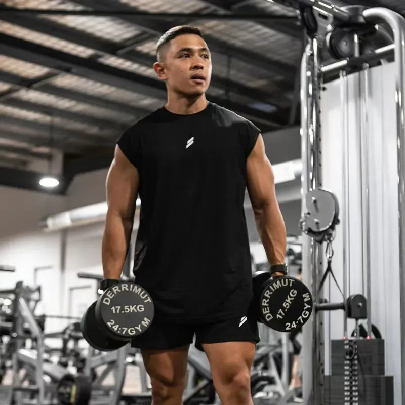 Men's Sleeveless Quick-Dry Fitness Tank Top - Breathable Mesh Gym Vest for Bodybuilding, Basketball, and Summer Workouts showcase 3