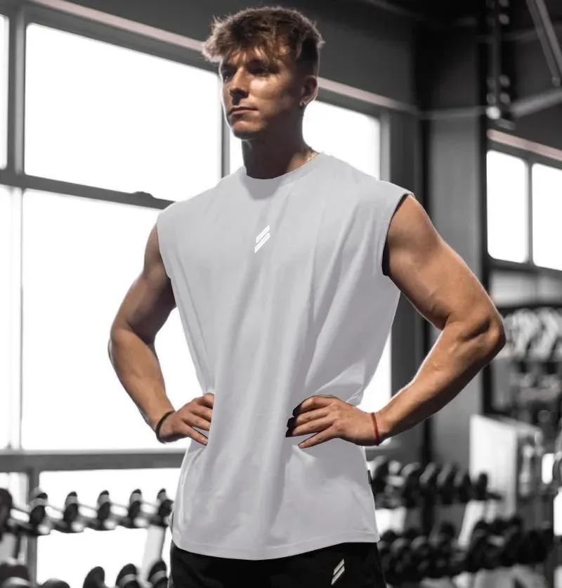 Men's Sleeveless Quick-Dry Fitness Tank Top - Breathable Mesh Gym Vest for Bodybuilding, Basketball, and Summer Workouts showcase 7