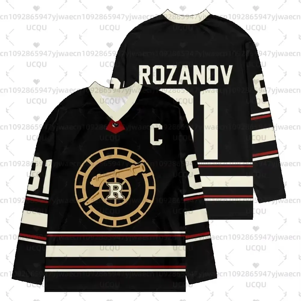 2026 Men's & Women's Heated Rivalry Hockey Jersey Long Sleeve V-Neck T-Shirt - Unisex Pullover Tops by Rozanov Hollander