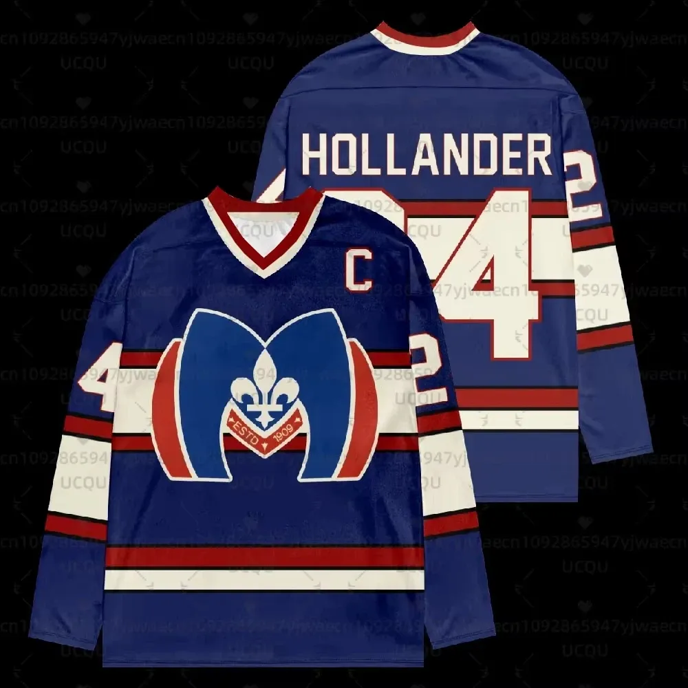 2026 Men's & Women's Heated Rivalry Hockey Jersey Long Sleeve V-Neck T-Shirt - Unisex Pullover Tops by Rozanov Hollander thumbnail 2