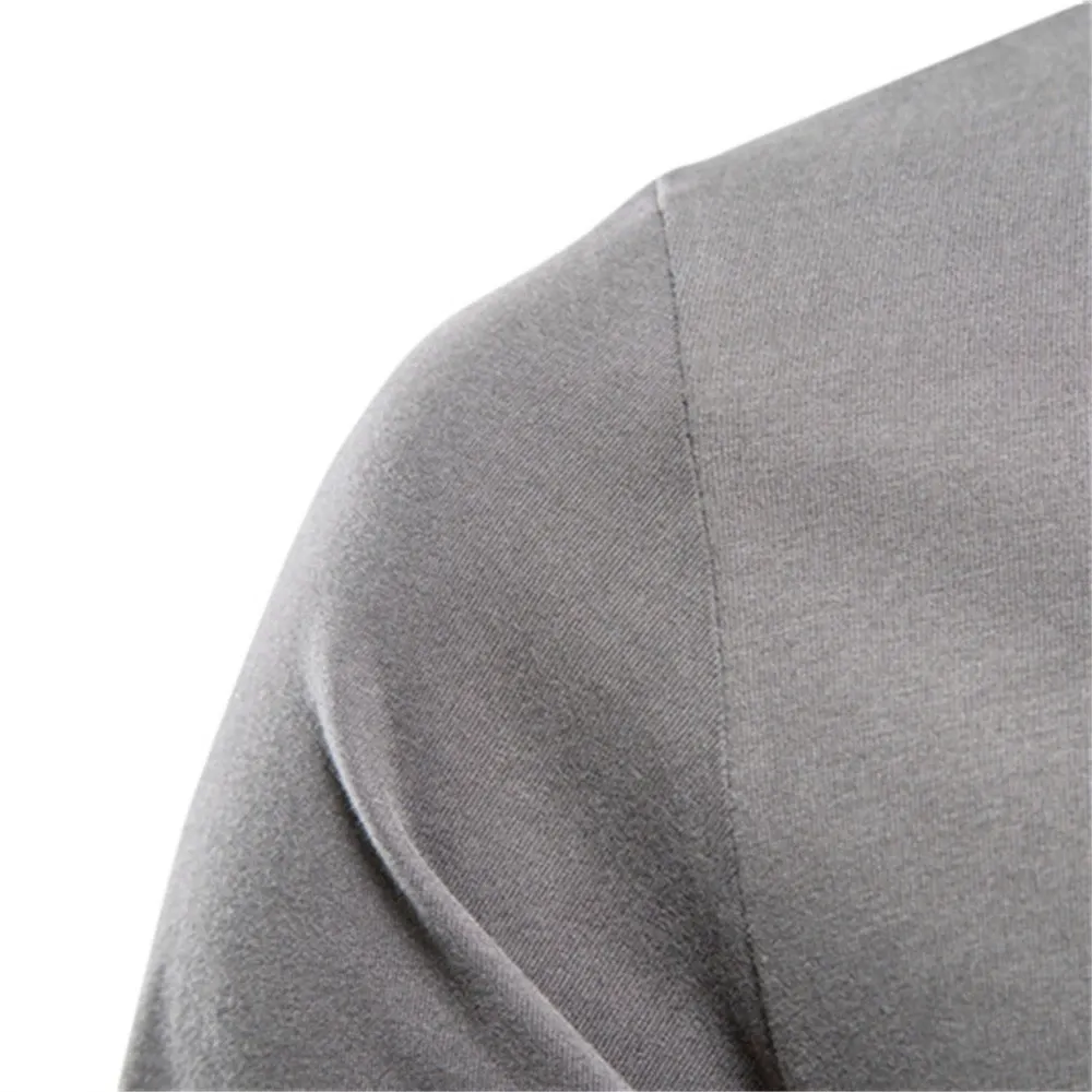 100% Cotton Men's Long Sleeve T-Shirt - Solid Spring Casual Classic Fit Male Tops for Everyday Wear thumbnail 3