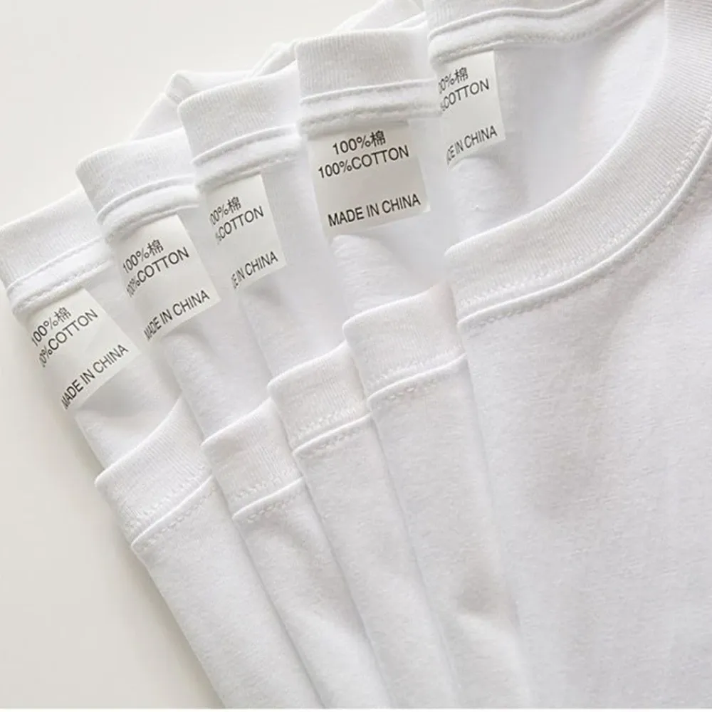 2PCS 100% Cotton Solid White T-Shirts for Men & Women, Casual Breathable Loose Fit Round Neck Short Sleeve Couple Tops thumbnail 3