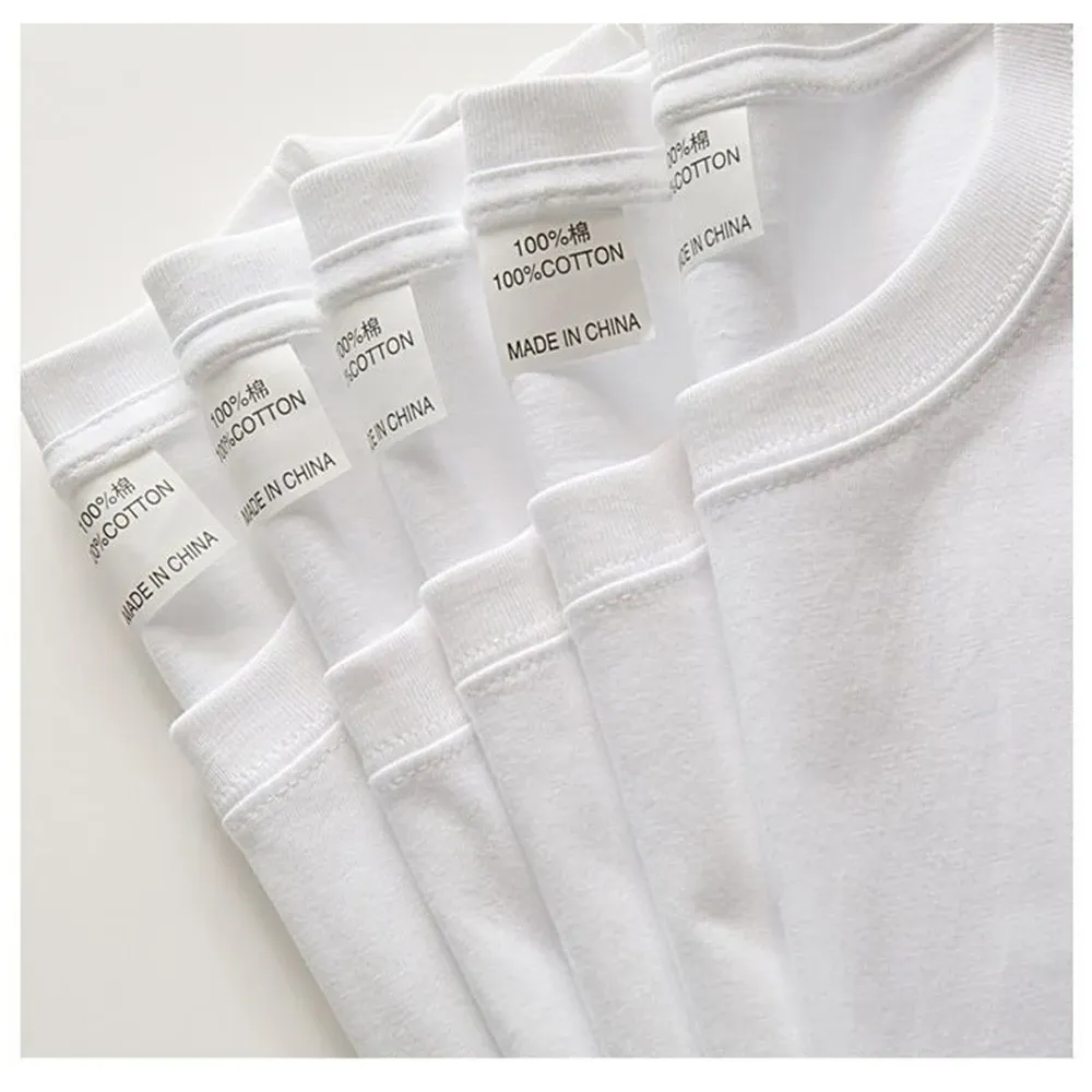 2PCS 100% Cotton Solid White T-Shirts for Men & Women, Casual Breathable Loose Fit Round Neck Short Sleeve Couple Tops showcase 3