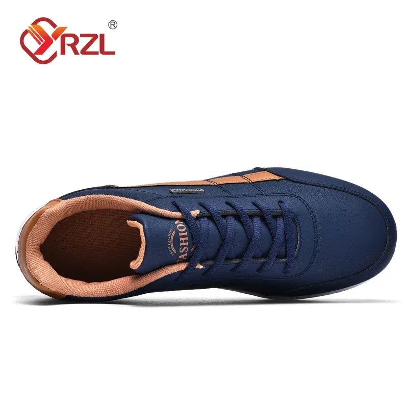 Men's Waterproof Leather Walking Sneakers - Spring/Autumn Leisure Sports Shoes, Non-Slip Tennis Footwear for Active Men thumbnail 5