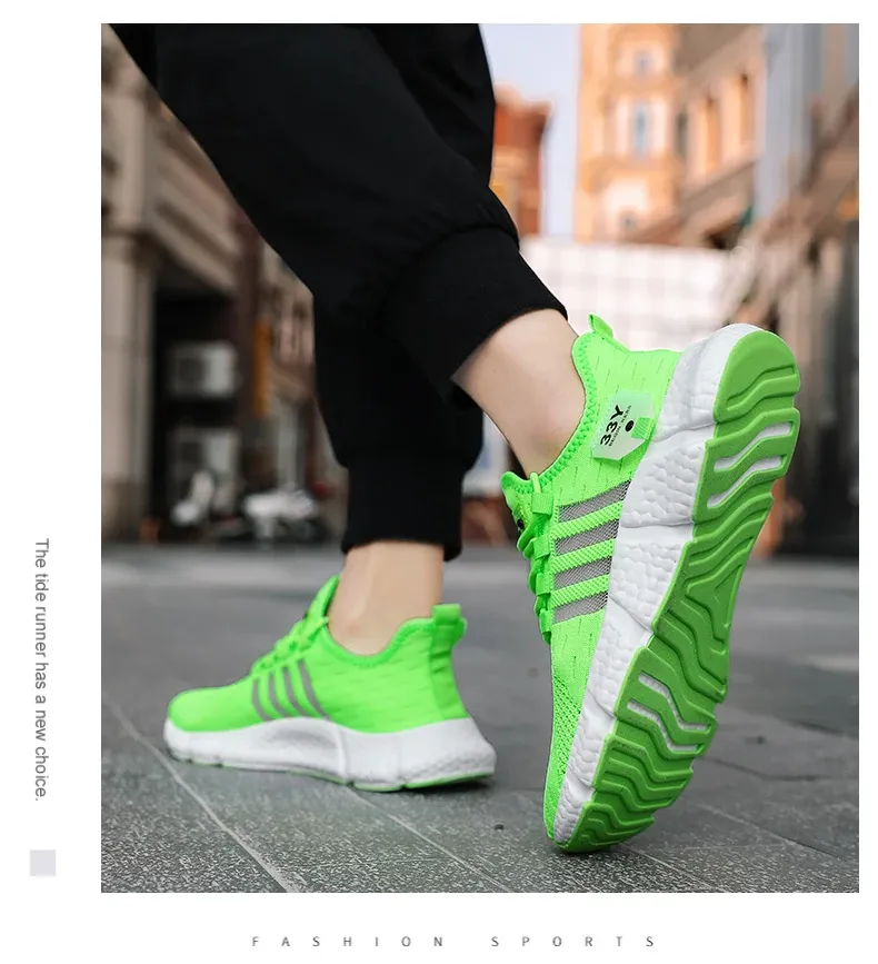 Breathable Mesh Men's Lightweight Walking Shoes - Trendy Casual Flats & Outdoor Running Fitness Sneakers, Plus Size Available showcase 22
