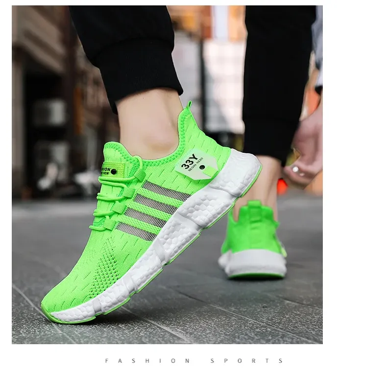 Breathable Mesh Men's Lightweight Walking Shoes - Trendy Casual Flats & Outdoor Running Fitness Sneakers, Plus Size Available showcase 20
