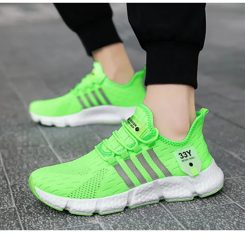 Breathable Mesh Men's Lightweight Walking Shoes - Trendy Casual Flats & Outdoor Running Fitness Sneakers, Plus Size Available showcase 21